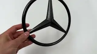 Mercedes-Benz W464 Front Grill Carbon Fiber Star Badge Logo Emblem