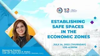PEZA GAD webinar on Establishing Safe Spaces in the Economic Zones