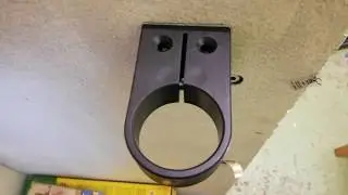 Wolfcraft drill clamp unboxing and installation.