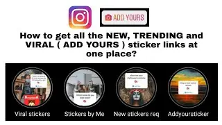 How to get Add Yours Sticker Instagram | Get all trending add your sticker Instagram