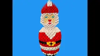 3D Origami Santa Pen Holder Tutorial | Part 2 – Step by Step paper Pen Holder