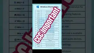 Windows shortcut key #ccc #cccexam2025 #cccexams #shortcutkeys #windowsshortcuts #important #shorts