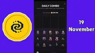 Pixel Tap By Pixelverse Daily Combo Cards 19 November 2024 | Today's PixelTap Daily Combo #pixeltap