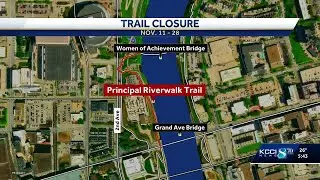 Des Moines trail section closes for utility work