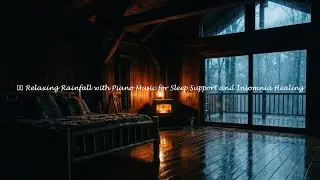 Calm Long Night Sleep Music with Rain and Piano 🌙 #r7h