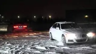 BMW Vs. Audi Tug of War in Snow