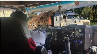 Mr. Eddie || International 9400 || Hauling  a Load of Sugar Cane || Jamaica Cane Truckers