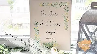 1 Samuel 1:27 Nursery Bible Quote Wall Decor - Watercolor Timelapse