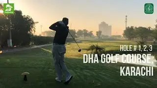 Golfing an the Shores of Arabian Gulf. Defence Authority Country & Golf Course, Karachi. Pakistan