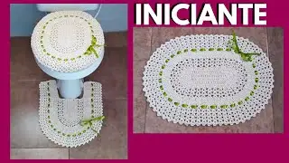JOGO DE BANHEIRO FÁCIL INICIANTE TAPETE DA PIA PARTE 1