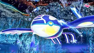 Pokemon Legends Z-A Mega Dimension DLC - Legendary Primal Kyogre Boss Fight