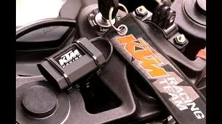Bluetooth Motorcycle OLED Handlebar Smart Display Mod on KTM RC200 with Android like KTM My Ride