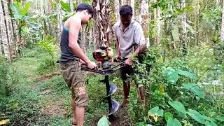 Earth auger work : Best for areca and all other tree planting.