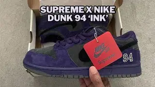 Nike x Supreme Dunk 94 &ldquo;Ink&rdquo; unboxing (EU Exclusive)