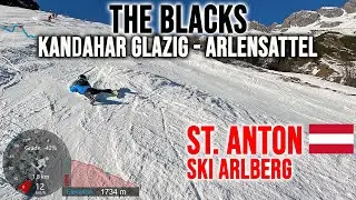 [4K] Skiing St. Anton, The Blacks - Kandahar Glazig - Arlensattel, Ski Arlberg Austria, GoPro HERO13