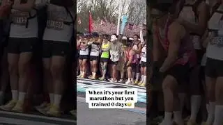 WHEN IT&rsquo;S YOUR FIRST MARATHON BUT YOU TRAINED 0 DAYS 😂