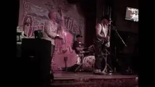 Paul Tyner playing stand-up bass with Cyclone Rangers
