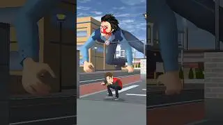Giant police monster is entering the city in search of its prey #monster #sakuraschoolsimulator