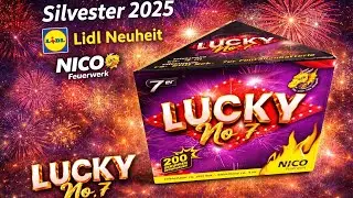 🎇 Lucky No.7 Nico | Lidl Feuerwerk Neuheit 2025 | 200 Sekunden Font&auml;nenbatterie