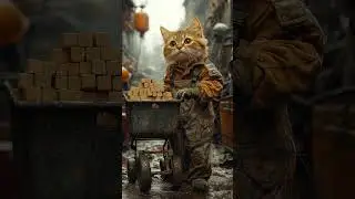 poor cat hard working 🙁🙁#youtubeshorts #shortsfeed