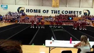 Momence redskins super light cheerleaderswon first