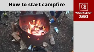 How to start a wood fire in a fire pit   - 