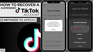 🚫 Как разблокировать заблокированный аккаунт TikTok | 2 способа временной и постоянной блокировки