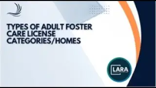 Types of Adult Foster Care License Categories/Homes