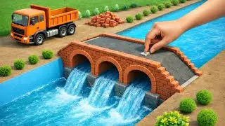 DIY Mini Truck Builds Strong Cement Bridge | Creative Engineering Construction Project