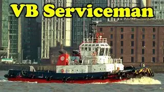VB Serviceman Tug Southbound On The Mersey