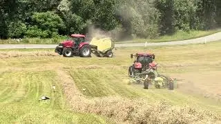 Case IH Maxxum 150 & Krone Swadro TS680 / Case IH Puma 165 CVX & Krone VariPack V190XC 2
