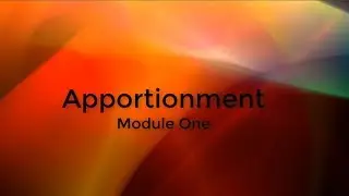 Apportionment Module1