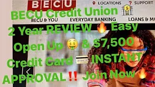 BECU Credit Union 🏦 2 Year REVIEW 🔥 Easy Open Up 🤑 $7,500 Credit Card 💳 INSTANT APPROVAL‼️ Join Now🦄