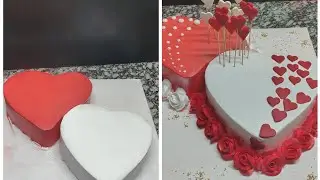 Heart Shape  Cake Decorating | Heart Shape Cake tutorial  step by step | @NGSRcakes