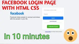 Facebook login page design using HTML CSS 2020