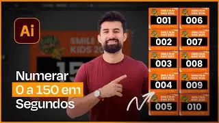 Illustrator: Como Criar Dados Vari&aacute;veis Autom&aacute;ticos (001 a 150) e Exportar em PDF | Tutorial R&aacute;pido