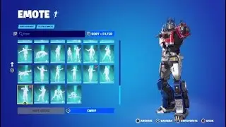 Fortnite Optimus Prime Doing All Icon Emotes