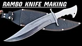 RAMBO Bowie Knife Making with D2 Steel - #RajputKnives