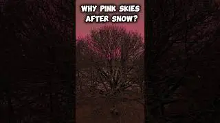 Read description! Why pink skies after snow? #birmingham #snow #brum #warning