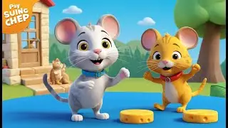 Cat and Mouse Cheese Chase 🐱🐭🧀 | 3D Animated Nursery Rhyme for Kids