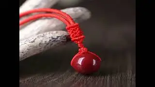 BUDDHA STONES CINNABAR KEEP AWAY EVIL SPIRITS NECKLACE PENDANT