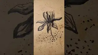 Flower painting#inkart#floraart#shortvideo