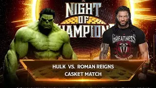Hulk Vs Roman Reigns Casket Match Amazing Match wwe2k24 #wwe #viral #usa #games #kuwait #trending