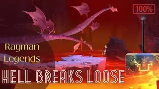 🐉 Rayman Legends &ndash; Hell Breaks Loose 100% | Dragon Chase, All Teensies & Gold Medal! 🔥🏆