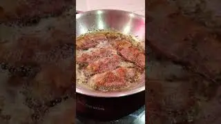 Yummy frying crispy bacon sizzling sound ASMR