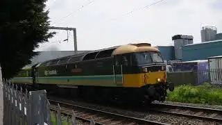 Class 47 With ScotRail push-pull set passes through Willenhall