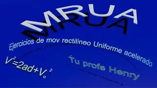 Movimiento tectilineo uniforme Acelerado o Variado.MRUA o MRUV.Parte 1