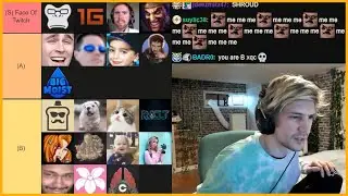 xQc shows off his top streamer tier list causing mass drama