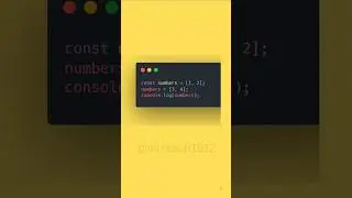 Guess the Output #52: const Array Reassignment in JavaScript |Trick Question! #javascript #shorts