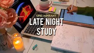 Study with me Tonight | 3 Hours | 50-10 pomodoro | Rain +calm piano | UPSC aspirant 
